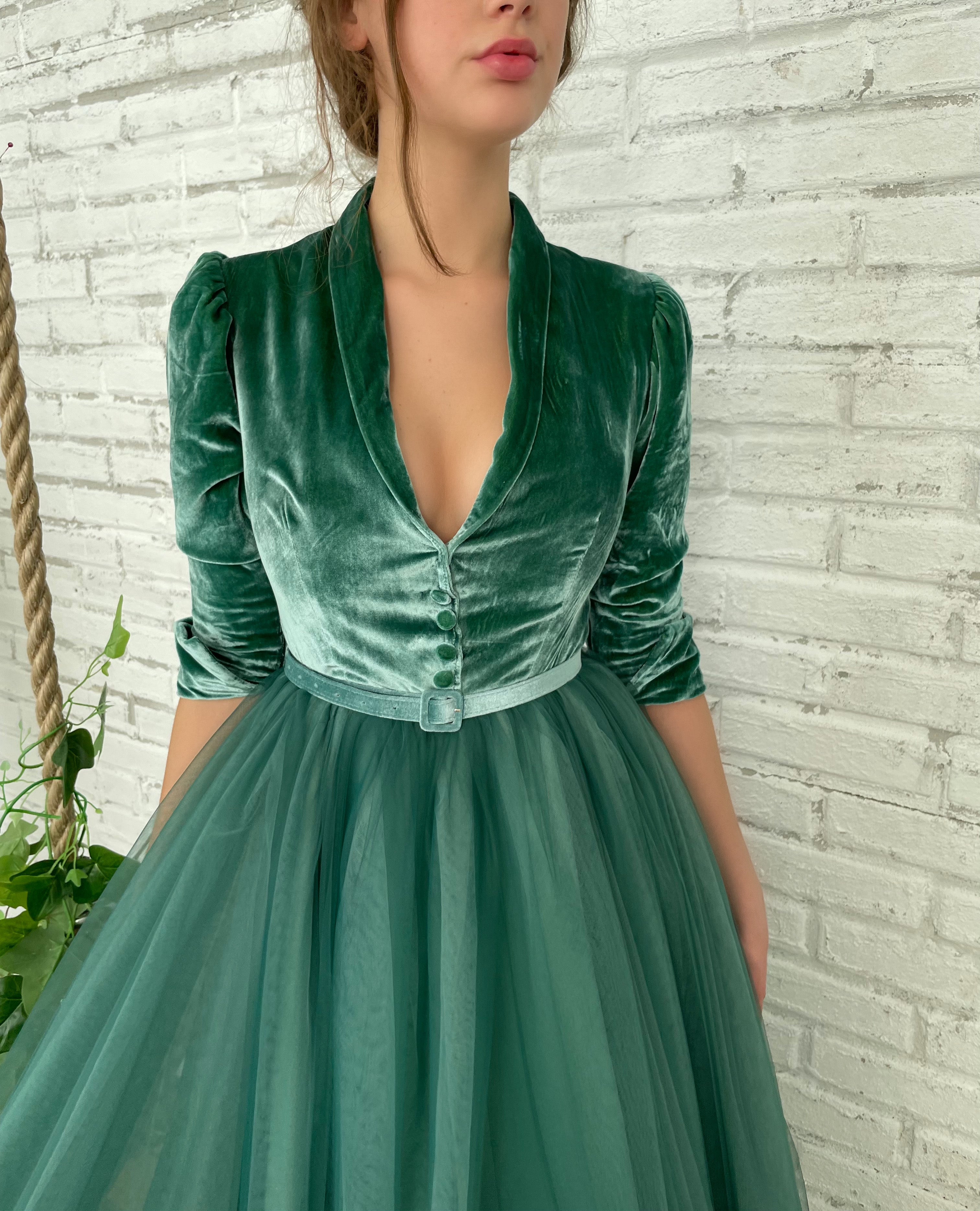 Emerald Palace Puff Gown