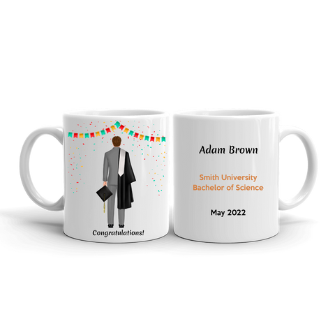 Personalized graduation gift for him - mug
