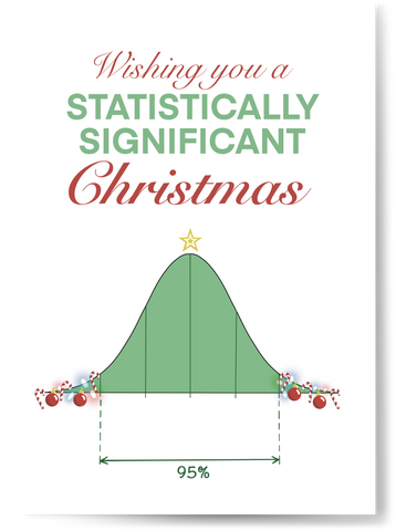 science-themed greeting card - statistically significant Christmas