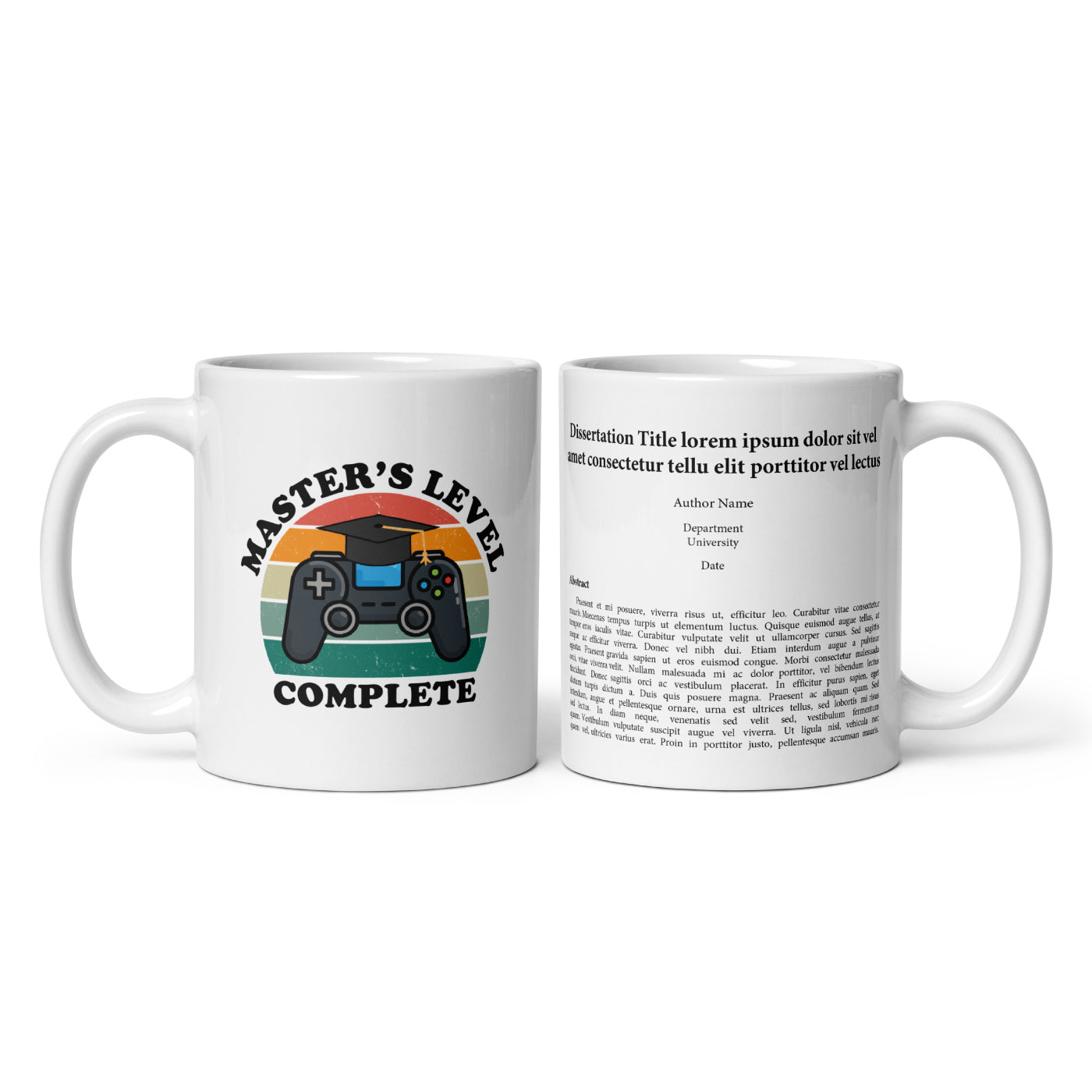 Graduation gift for her or him - master's thesis mug