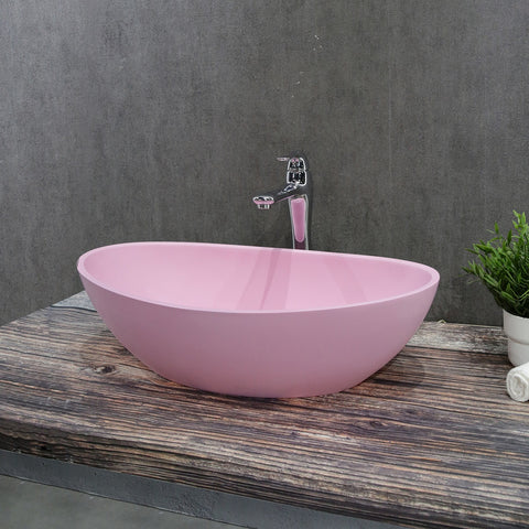 Pink freestanding bath