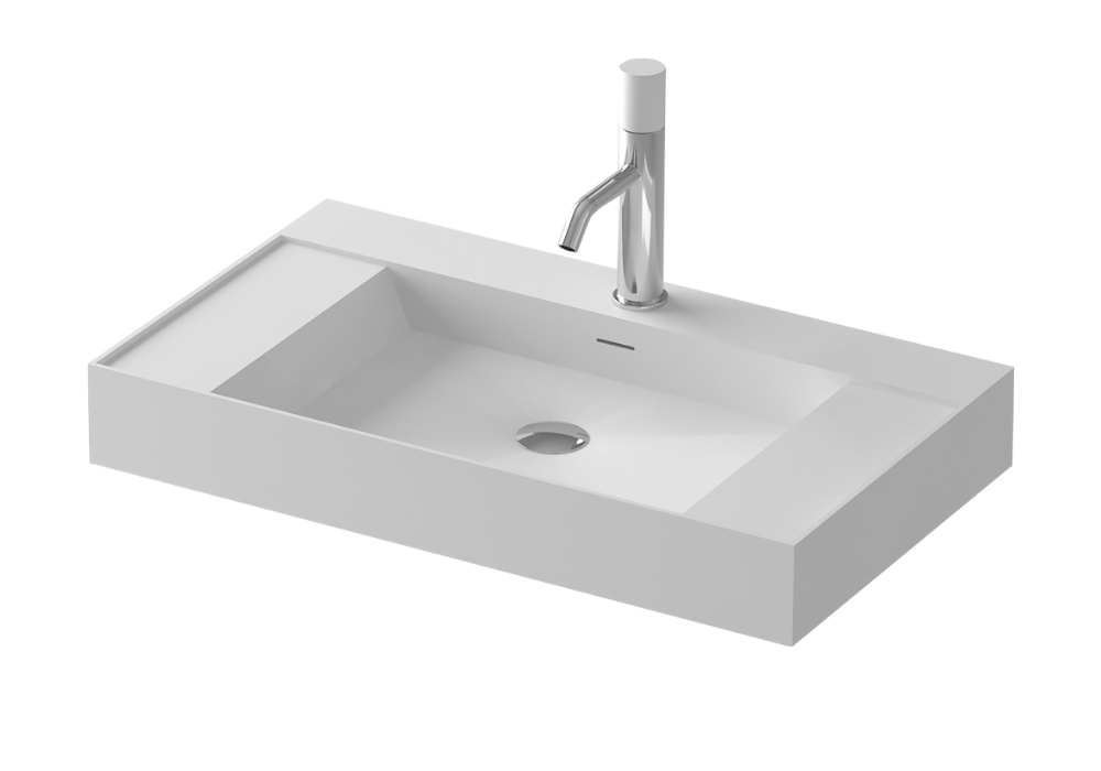 Recessed Matte White Shower Shelf - 600mm - G01122 – Stonebaths