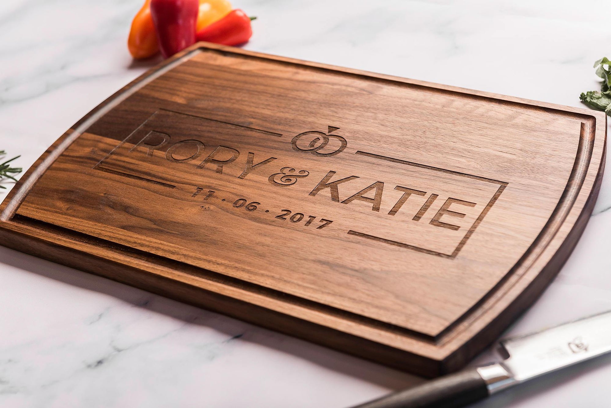 personalized-wood-cutting-board-wedding-gift-modern-wedding-logo