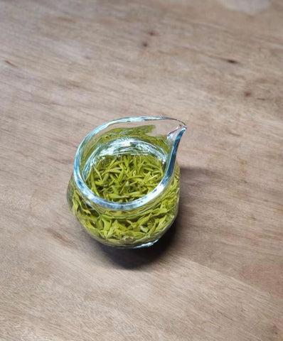 Mengding Ganlu Green Tea After Brewing