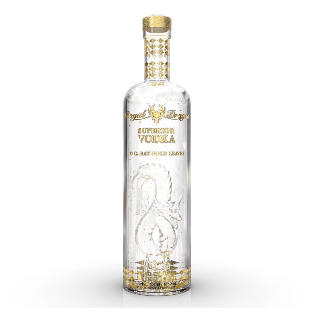 Personalised Royal Dragon Gold Leaf Vodka 700ml - The Wine Providore