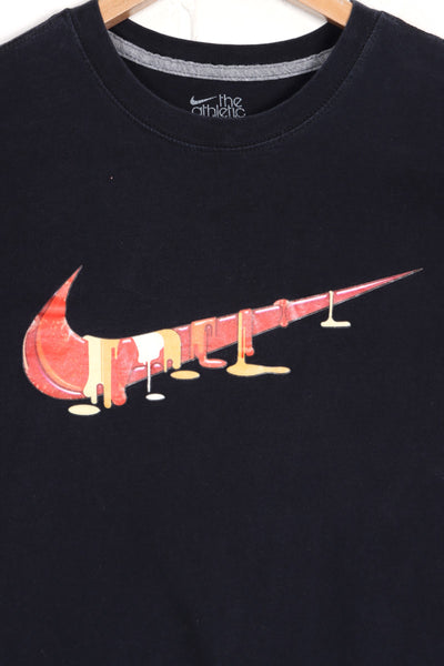 NIKE Melt Drip Swoosh Logo T-Shirt (M-L) | Vintage Sole Melbourne