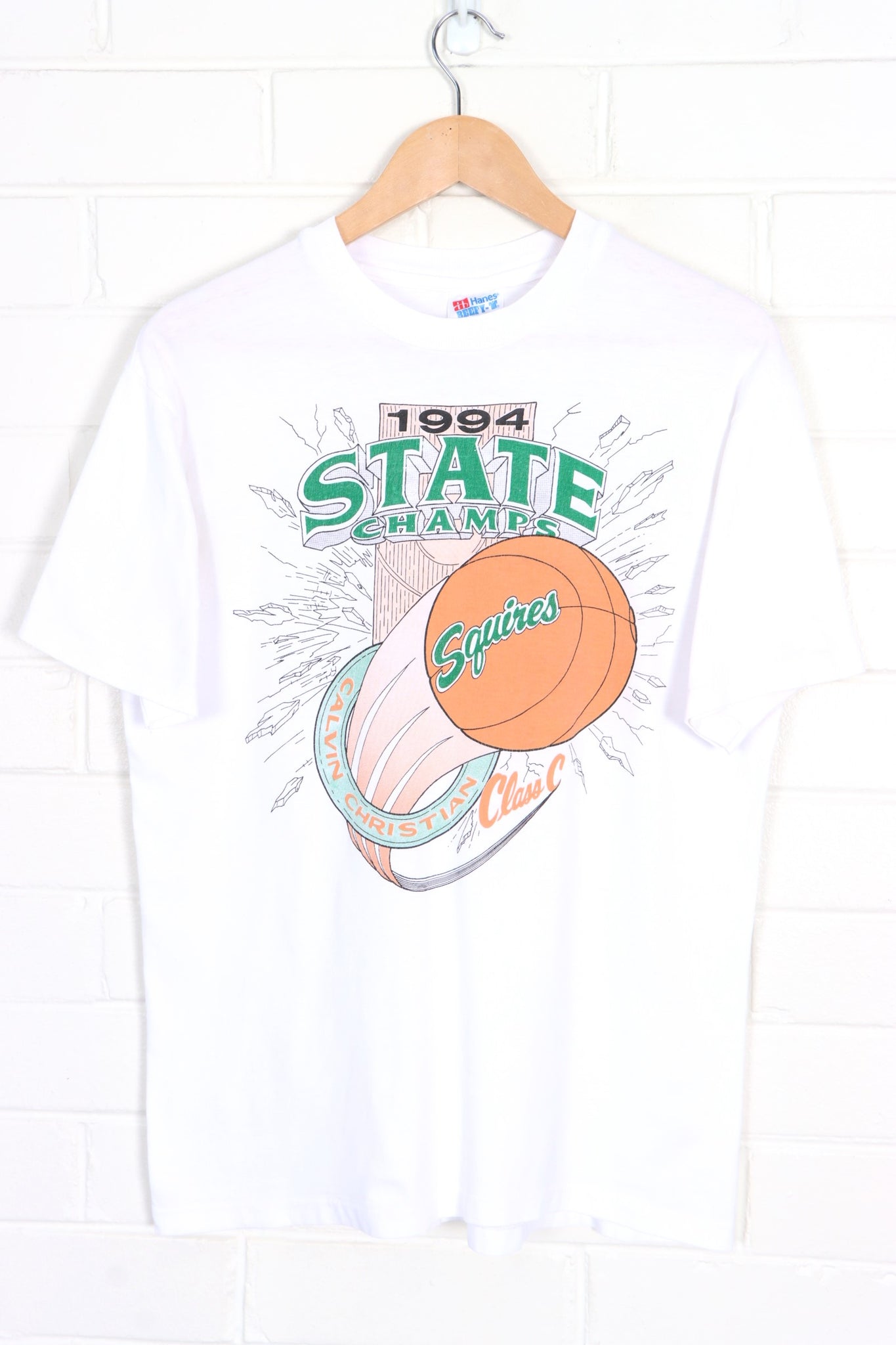 Calvin Christian Squires 1994 Basketball Champions Single Stitch Tee ...