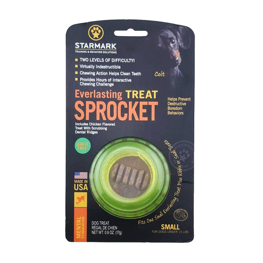 Starmark Everlasting Treat Sprocket Ball Dog Toy Small (+_+) Image 1