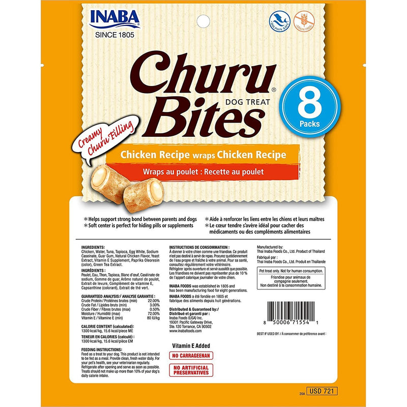 Inaba Churu Bites Chicken Wraps Dog Treats 96g x 6