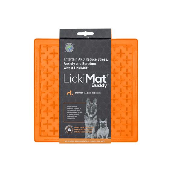 LickiMat Classic Buddy, Cat Slow Feeder Lick Mat, Boredom Anxiety Reducer;  Perfect for Food, Treats, Yogurt, or Peanut Butter. Fun Alternative to a