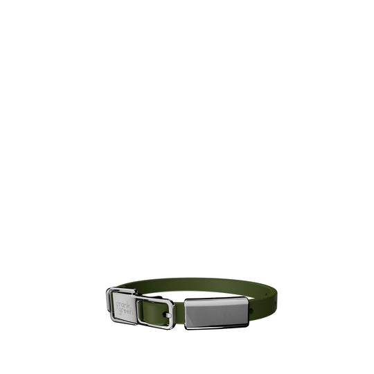 frank green Khaki Dog Collar and Tag Small Image 1