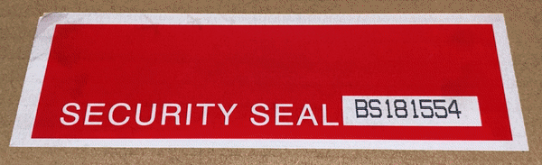 Seals HQ Numbered Security Tape
