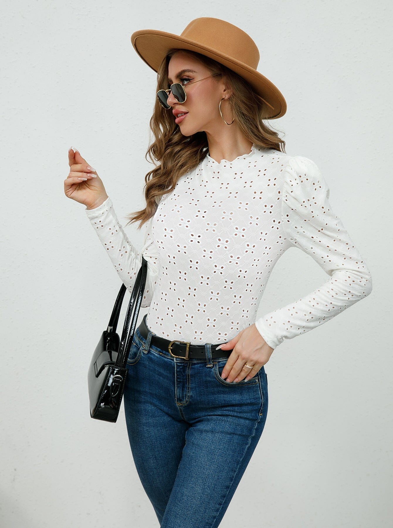 Blouse Blanche en Dentelle - Sara