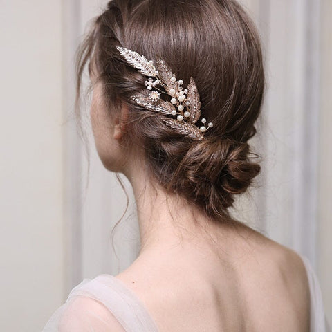 Peigne de cheveux végétal et floral - Les Petits Imprimés - eshop bijou tête mariage