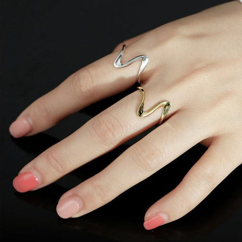  Bague vague en argent dorée ou argentée - Les Petits Imprimés - eshop bague fantaisie chic