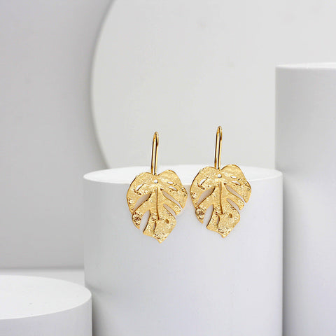 Boucle d'oreille feuille dorée - Les Petits Imprimés - eshop boucles d'oreilles originales femme