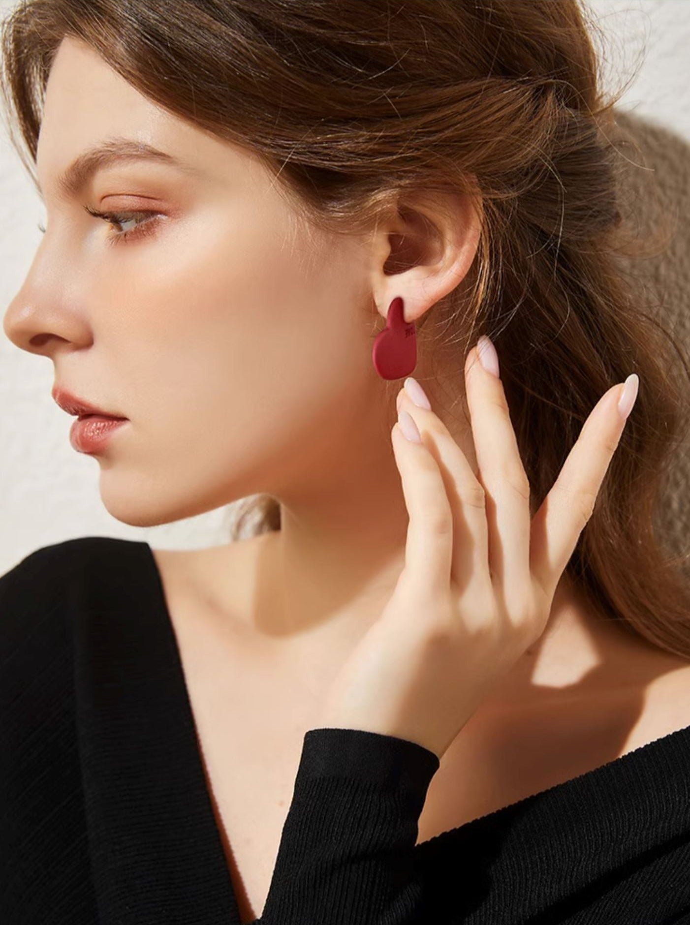 Boucles d'Oreilles CÅur Rouge