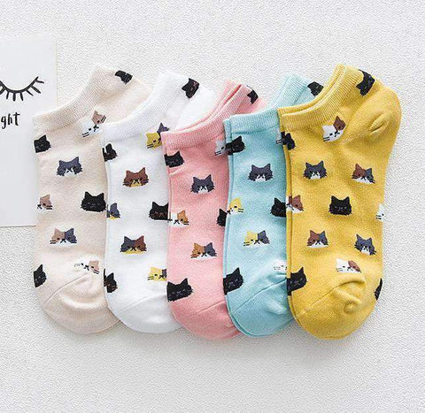 chaussettes fantaisie chat - Les Petits Imprimés - eshop socquettes chat chic