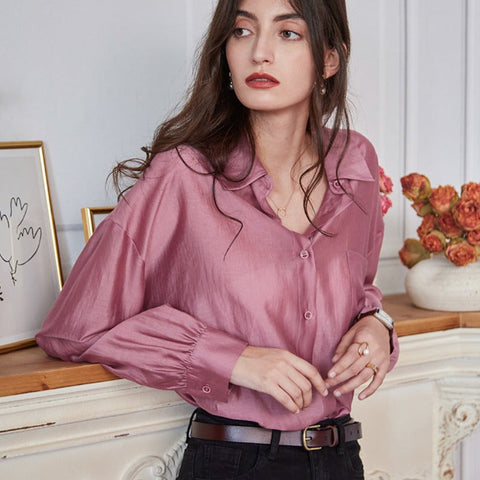 chemise oversize rose - Les Petits Imprimés - eshop chemise femme