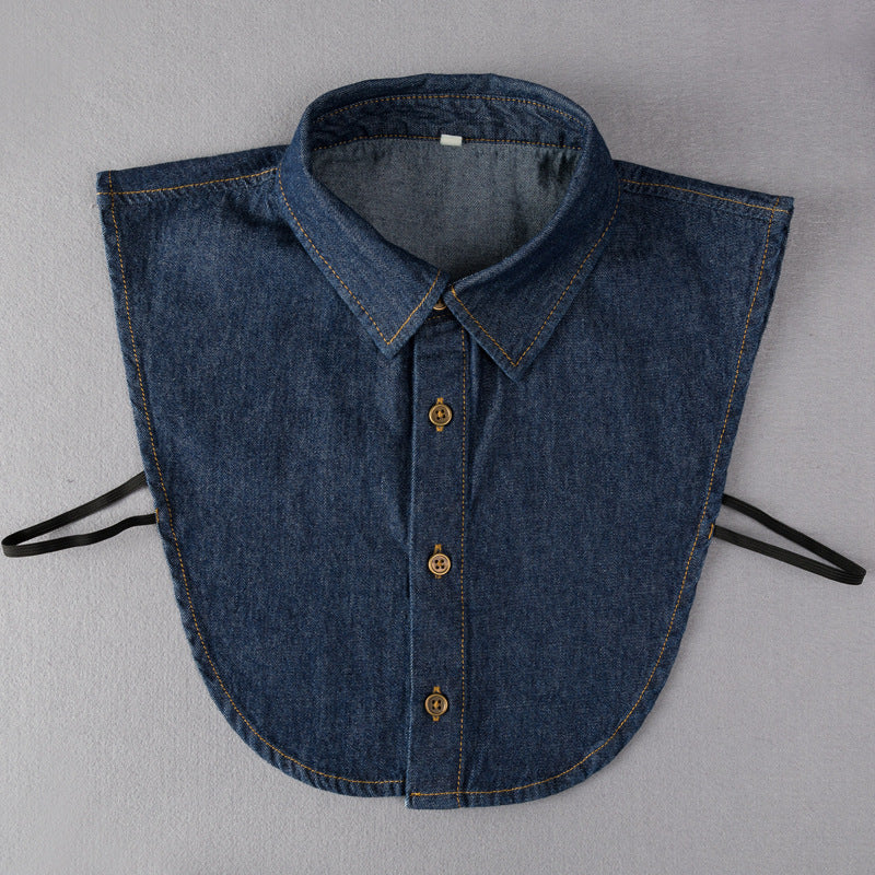 Col De Chemise Amovible - Denim