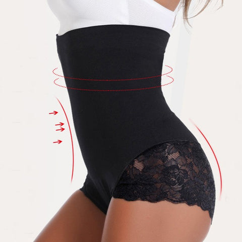 Culotte haute dentelle gainante ventre plat Marie - Les Petits Imprimés - eshop culotte dentelle