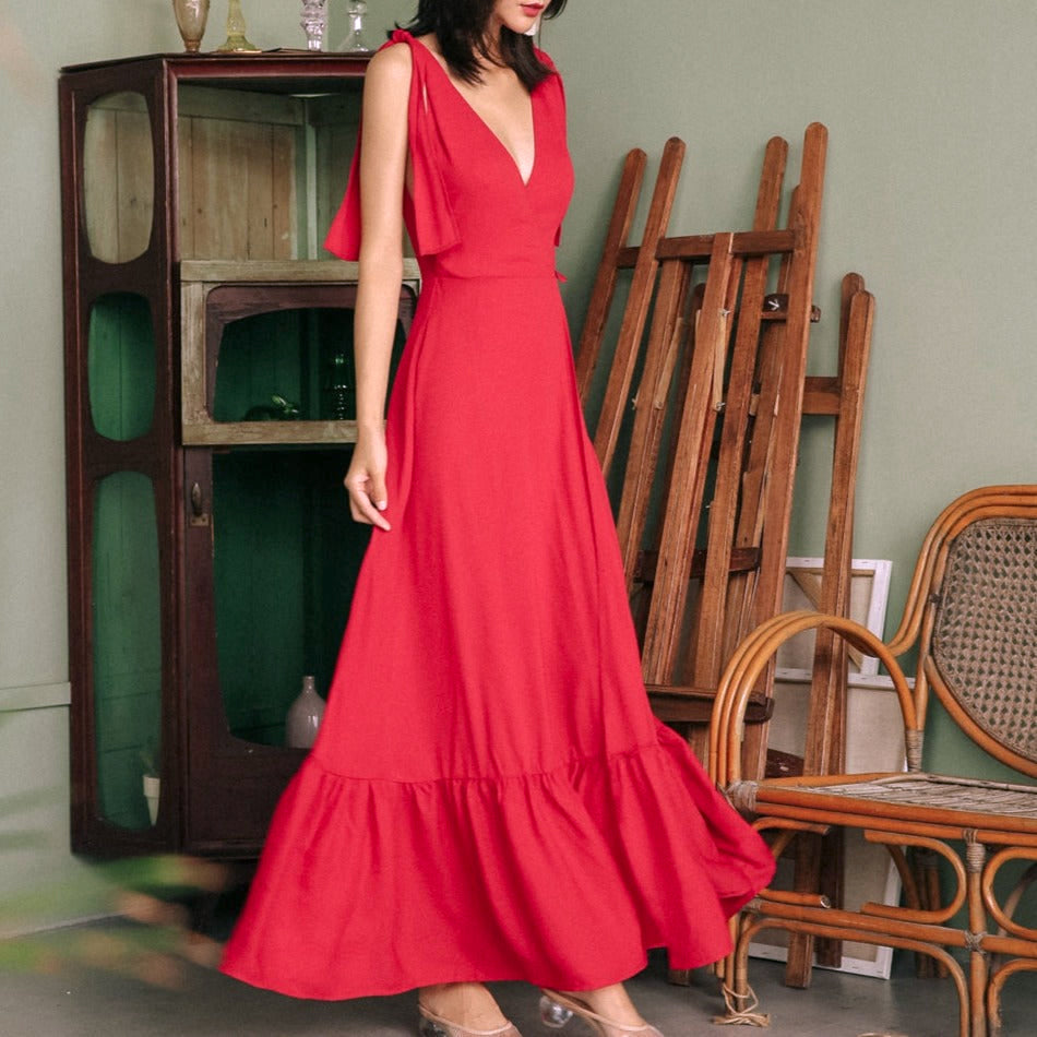 Robe Longue Rouge - Irina