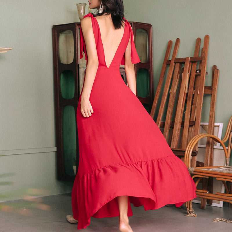 Robe Longue Rouge - Irina