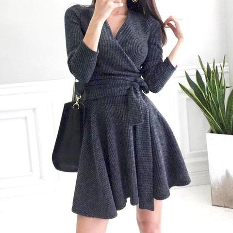 Robe pull cintrée Oriane - Les Petits Imprimés - eshop robe pull femme