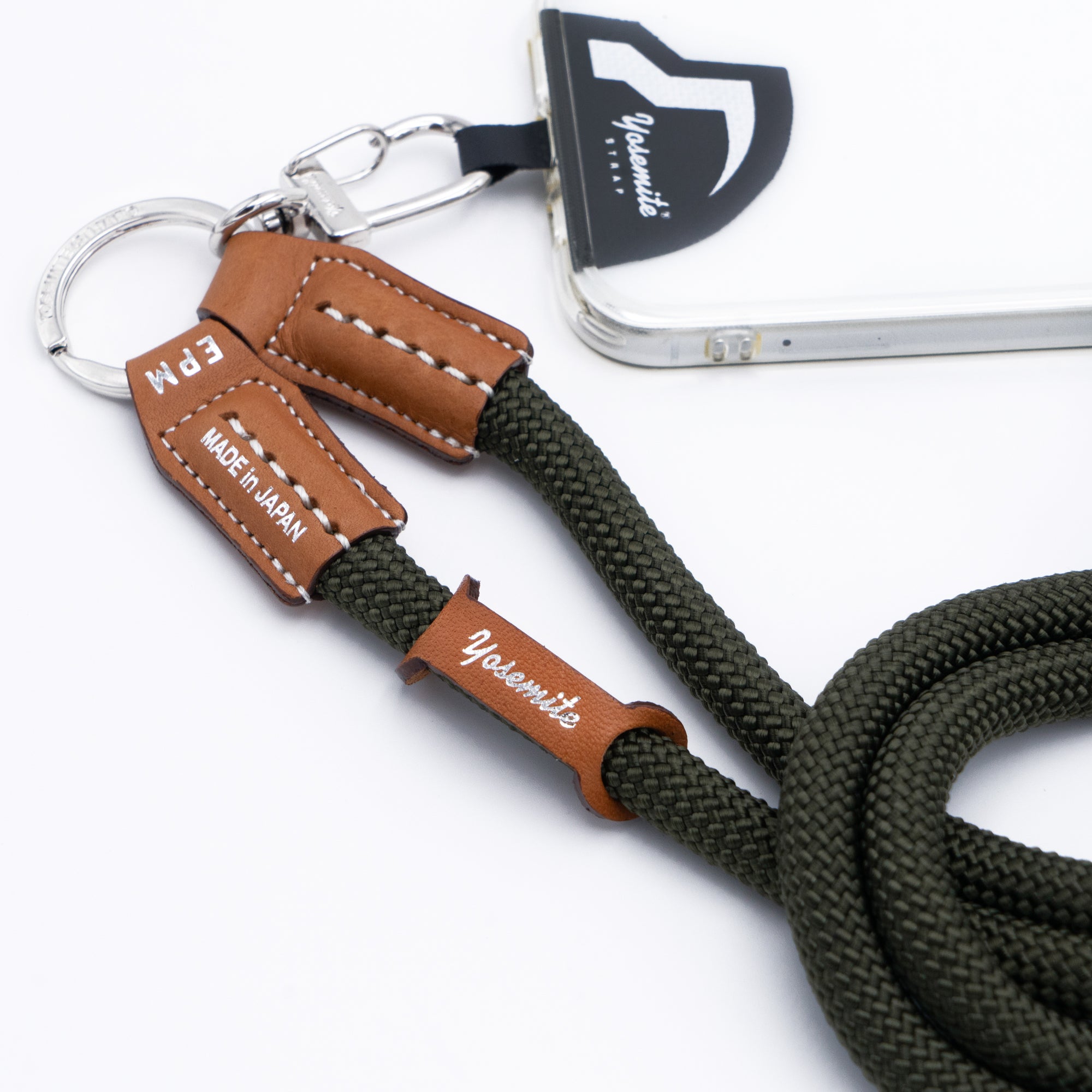 YOSEMITE MOBILE STRAP LEATHERMILITARY KHAKIヨセミテ モバイル 