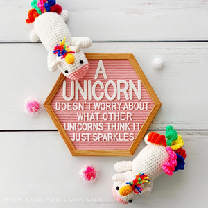 unicorn crochet doll