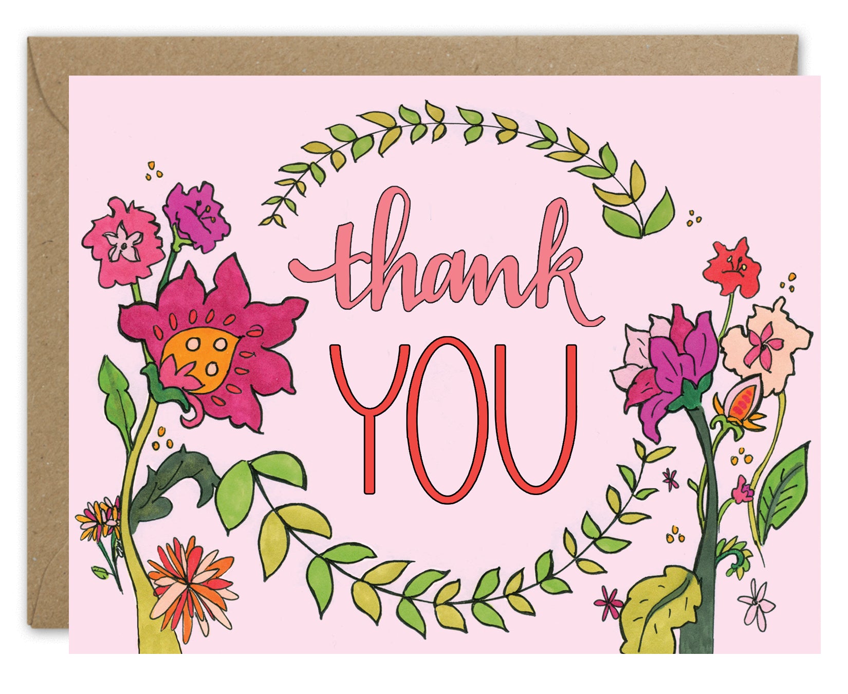 Retro Thank You Card - Wonderline Design