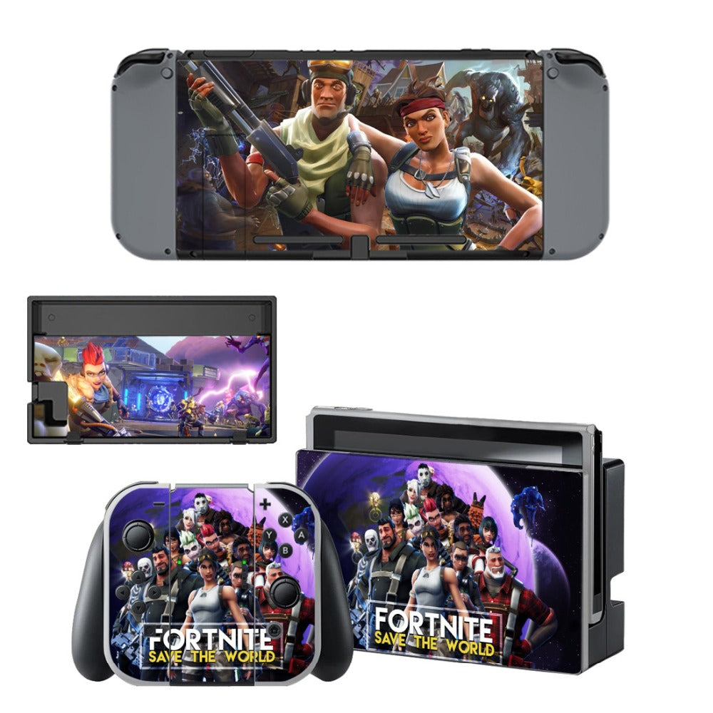 Fortnite Skin Sticker Wrap Set for Nintendo Switch Console ...