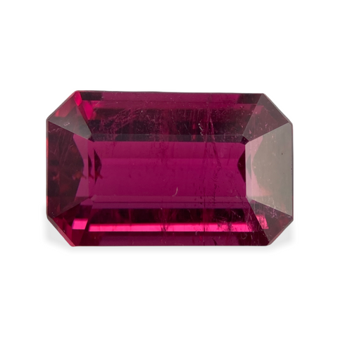 octagon shaped rubellite toumaline gemstone