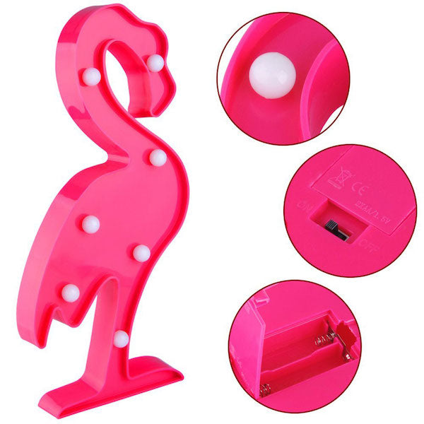 LED Lampe Flamingo Pink