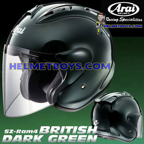 ARAI RAM 4 British dark green motorcycle helmet