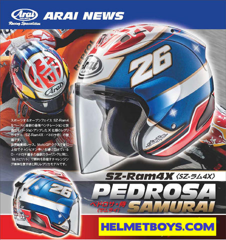 ARAI RAM4X PEDROSA SAMURAI special edition helmet