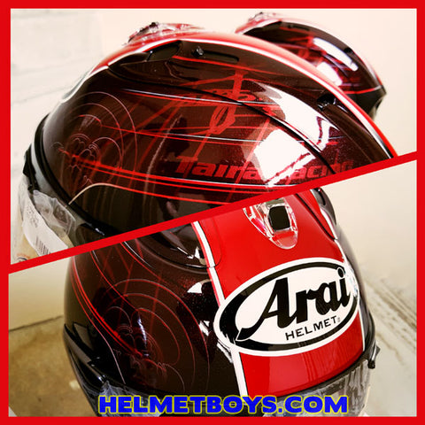 ARAI VZRAM TIARA KAMON LIMITED EDITION motorcycle helmet top view