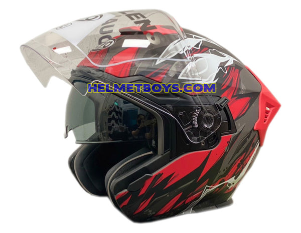 visor shoei titan red