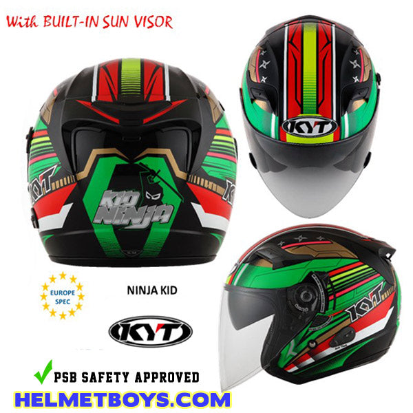 KYT Motorcycle Sunvisor Helmet NINJA KID – HELMETBOYS