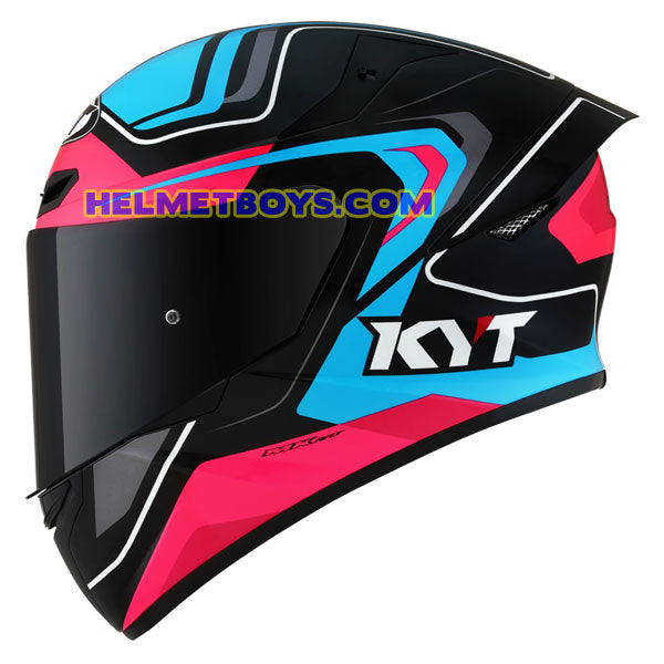 helm kyt full face pink