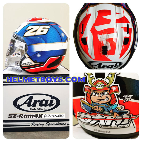 ARAI RAM 4X Pedrosa Samurai Motorcycle Helmet – HELMETBOYS
