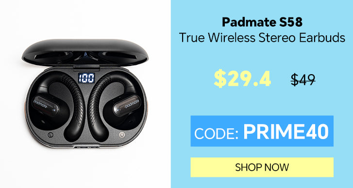 Padmate S58 open ear earphones