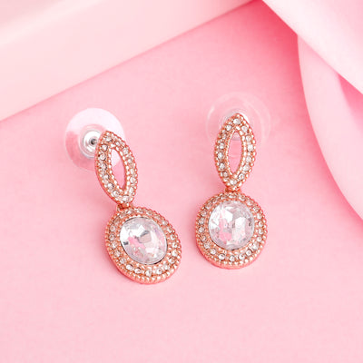 Buy Elegant Rhinestone Heart Shaped Dangle Earrings-Rainbow for Women  Online in India