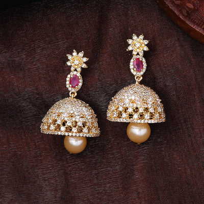 Buy Akula Jhumka Nakshatra CZ Earrings | Tarinika