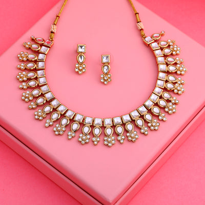 Plated Pink Diamond Necklace Jewellery Set for Women fast shipping 