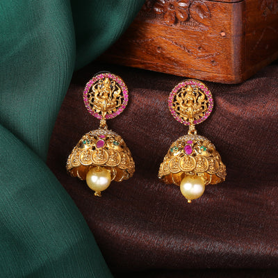 Discover Chakrika Temple Silver Earrings | Paksha - Paksha India