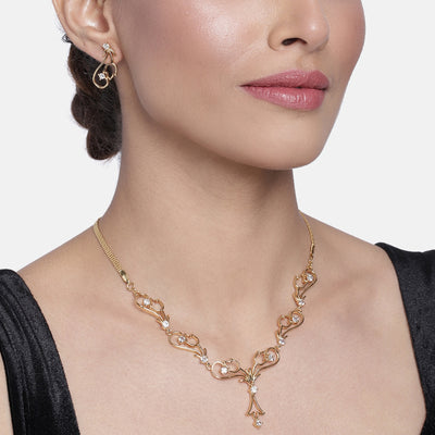 Spangel Fashion 18 ct. Gold Plated American Diamond Jewellery