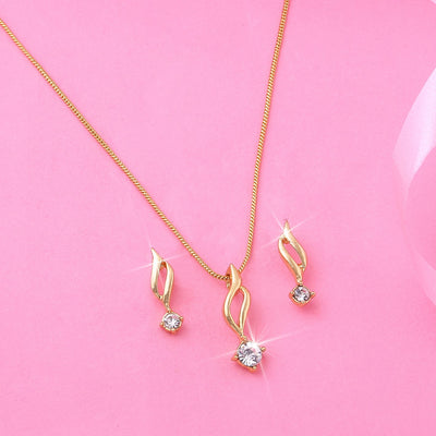 Gold Tone Diamante Heart Link Necklace | Yours Clothing