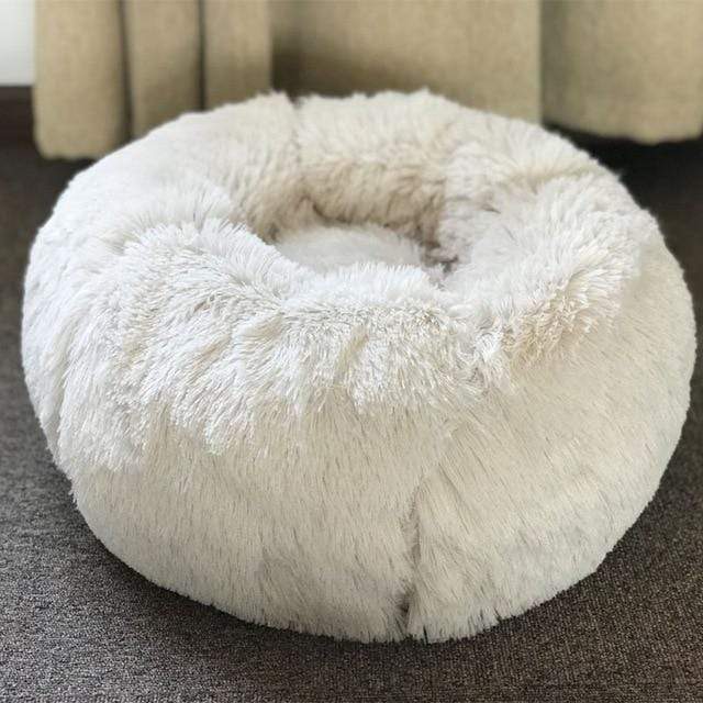 plush cat bed