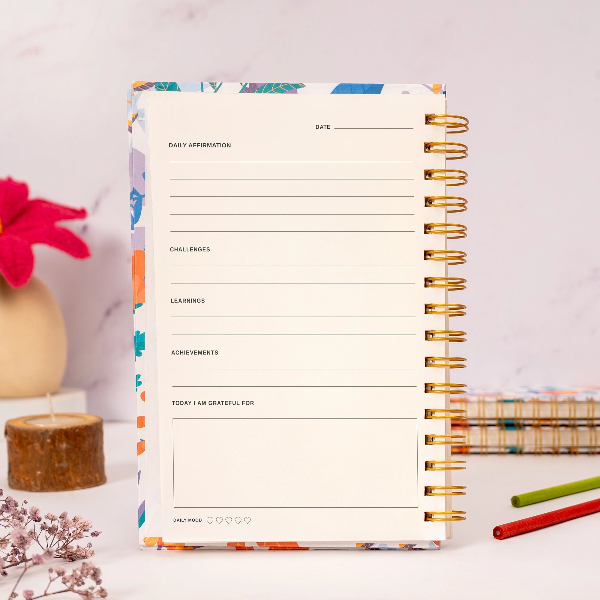 Floral A5 Daily Planner Diary